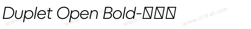 Duplet Open Bold字体转换